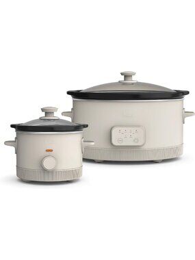 Versatile 1.5Qt & 6Qt Programmable Slow Cookers - Nonstick, Adjustable Temp